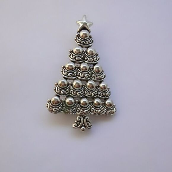🎄Vintage Holiday Christmas Tree Pendant Brooch - Picture 1 of 4